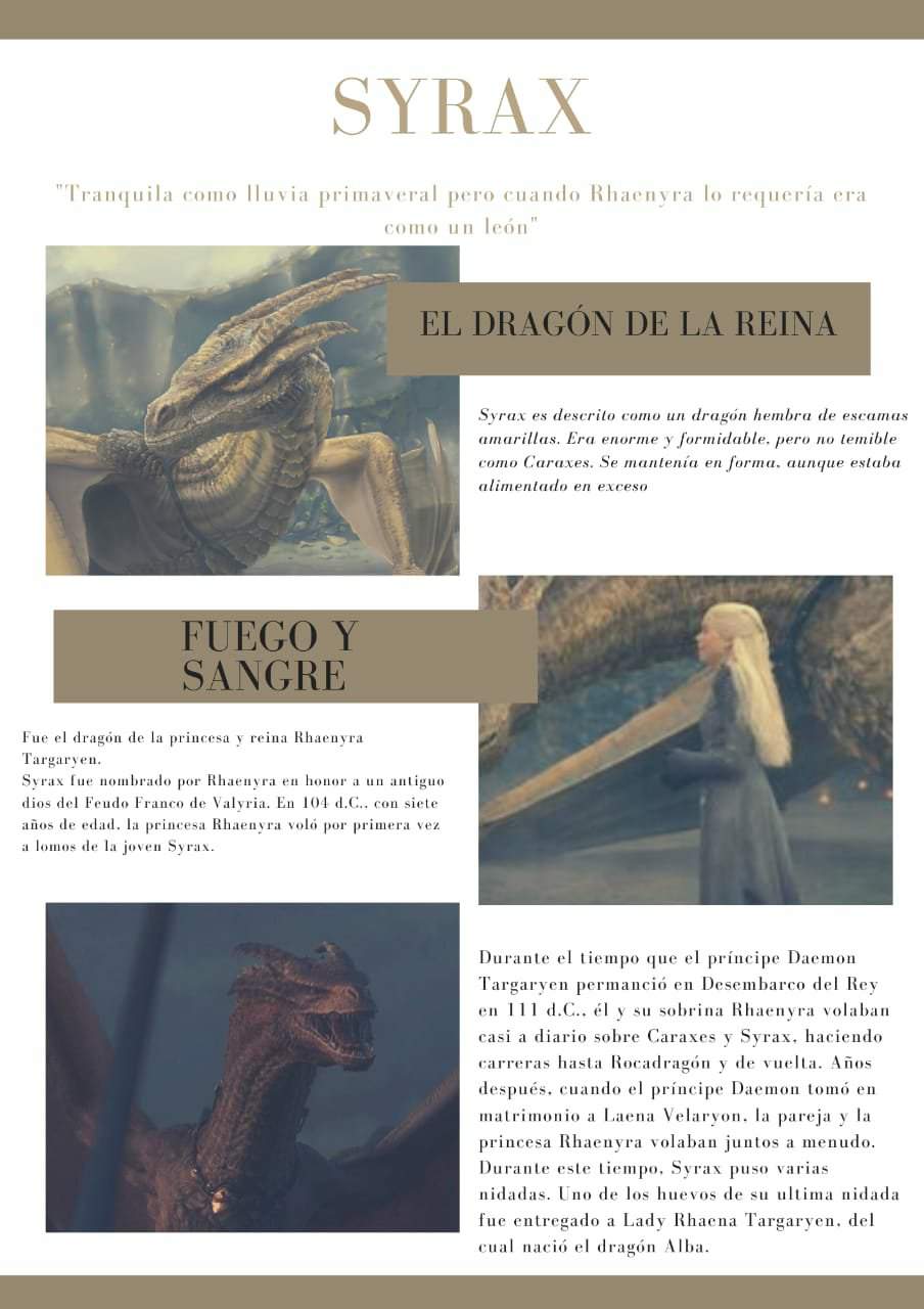 𝐒𝐘𝐑𝐀𝐗 | Wiki | House Of The Dragon En Español Amino