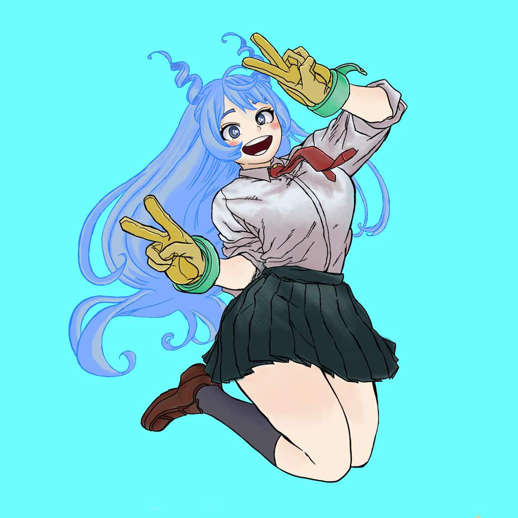 DOODLE FAN ART - Nejire Hado 💙🦋 | Boku No Hero Academia Amino. Amino