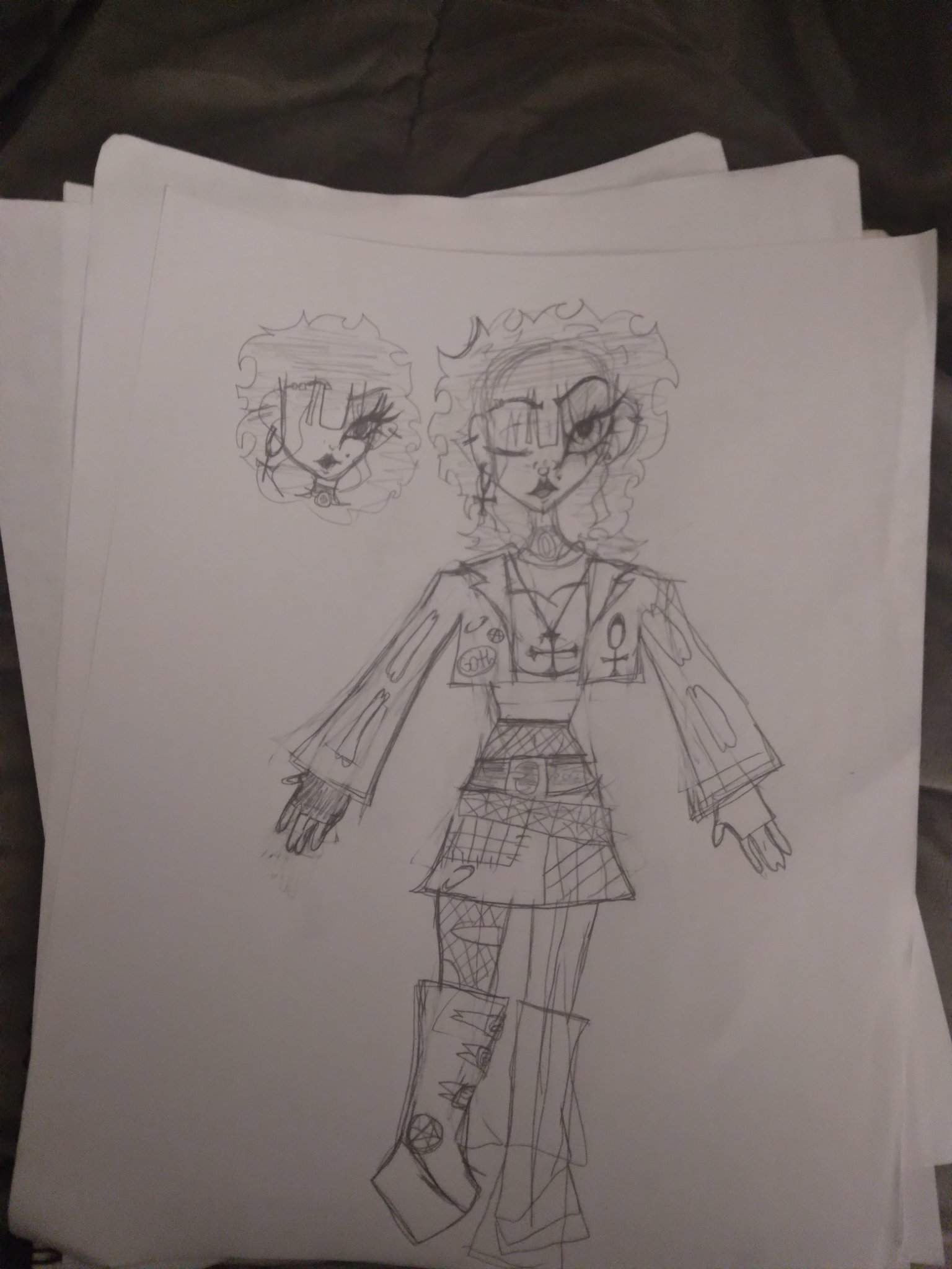 Attempt at making a trad goth oc! (Not finished) | OCs And RP Amino Amino