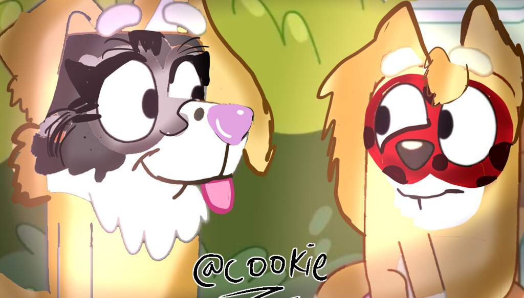 Fluffy and Daisy golden retrievers | Bluey Amino